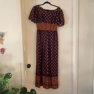 Vintage 70s wide leg palazzo jumpsuit